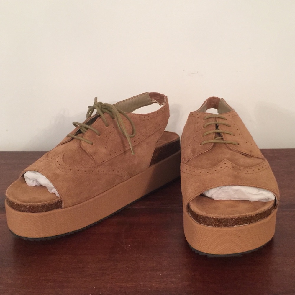NWOT Australian Luxe Chestnut Suede Sandal